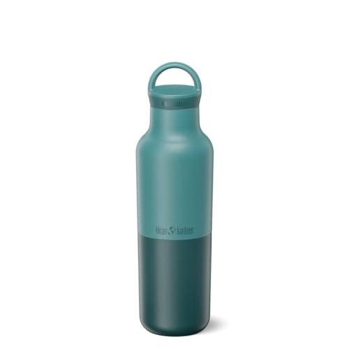 Klean Kanteen Rise Classic Insulated Water Bottle - Keep Drinks Cold for 65 Hours - Stainless Steel - Insulated Water Bottle - Leak & Sweat-Proof - Arch Loop Cap - 20 oz - Brittany Blue