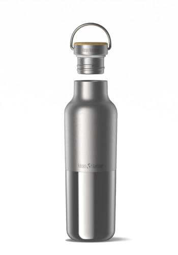 Klean Kanteen Rise Reflect Insulated Water Bottle - Reusable Water Bottle for Quick Hydration - Vacuum Insulation - Dishwasher-Safe - Bamboo Cap - Stainless Steel - 20 oz