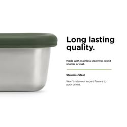 Klean Kanteen Rise Food Box - Lunch - Reusable Food Container for Meal Prep, Lunch & More - Stainless Steel Construction - Dishwasher Safe - Sea Spray, 23 oz