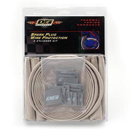 Protect-A-Boot and Wire Kit, Silver, 8 Cylinder, Glass Fiber Protects 1200 Deg.