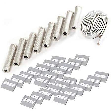 Protect-A-Boot and Wire Kit, Silver, 8 Cylinder, Glass Fiber Protects 1200 Deg.
