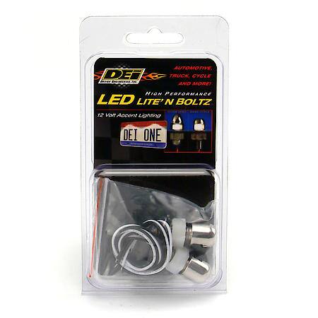 Lite Feetn Boltz LED License Plate Lighting Kit, Polished, 2-Pack