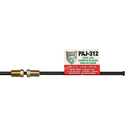 Japanese Poly-Armour PVF Steel Brake Line 3/16 x 12