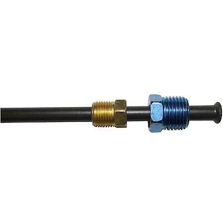 PVF Steel Brake Line Adapter, 1/4 x 8 (7/16-24 Inverted)(9/16-18 Inverted)