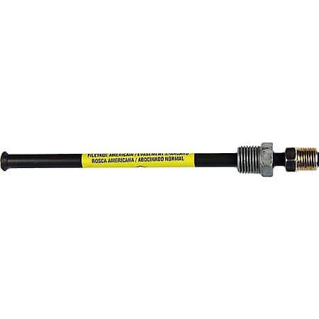 PVF Steel Brake Line Adapter, 1/4 x 8 (7/16-24 Inverted)(1/2-20 Inverted)