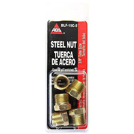 Steel Tube Nut, 3/8 (5/8-18 Inverted), 5/Card