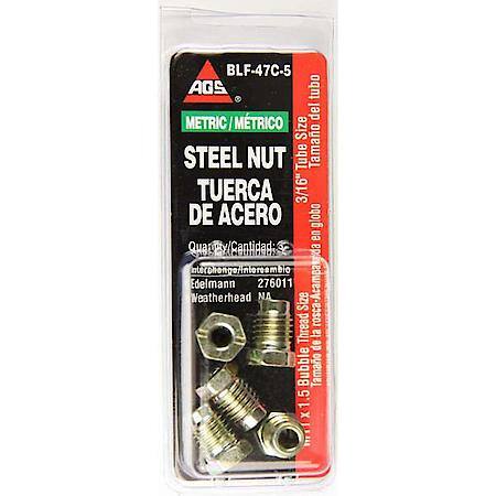 Steel Tube Nut, 3/16 (M11X1.5 Bubble), 5/Card