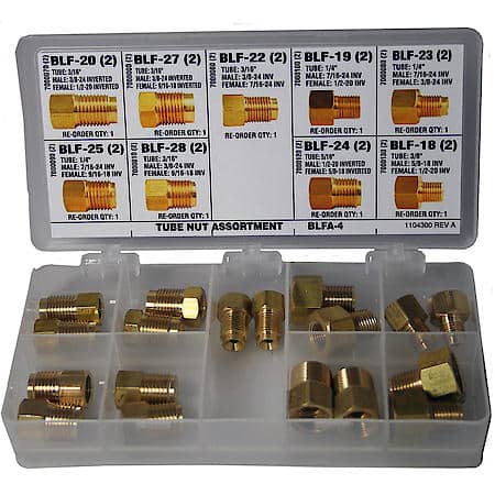 Master Cylinder Adapter Fitting Assortment, 9 SKU, BLFA-4
