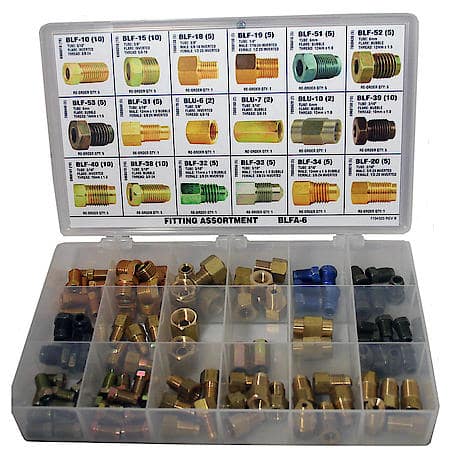 Tube Nut, Union, Adapter Fitting Assortment, 18 SKU, BLFA-6
