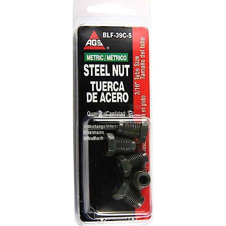 Steel Tube Nut, 3/16 (M10X1.0 Bubble), 5/Card