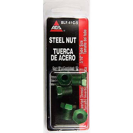 Steel Tube Nut, 3/16 (1/2-20 Inverted), 5/Card