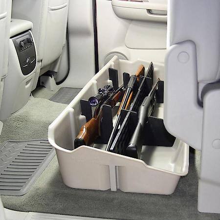 Under Rear Seat, 1 Compartment, Dark Gray, Heavy Duty Polyethylene