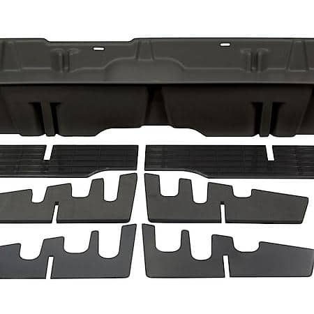 Under Rear Seat, 1 Compartment, Dark Gray, Heavy Duty Polyethylene