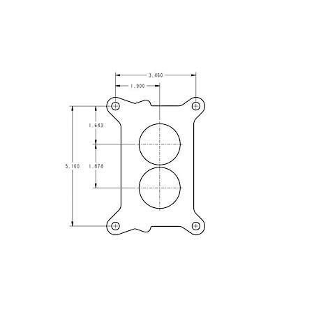 Street Carburetor: 500 CFM, Manual Choke, 2 Barrel, 2300 Bore, Single Inlet, Gold Dichromate