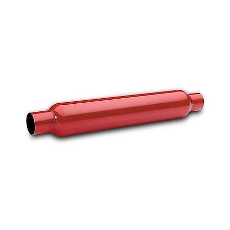 Glasspack Muffler, Slip-Fit, 2.5" Inlet, 2.5" Outlet, Muffler Body is 18" Long