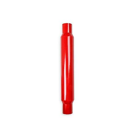 Glasspack Muffler, Slip-Fit, 2.5" Inlet, 2.5" Outlet, Muffler Body is 18" Long
