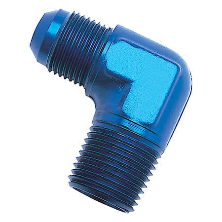 Flare to Pipe Adapter, 12 AN to 3/4"NPT, Blue, 90°