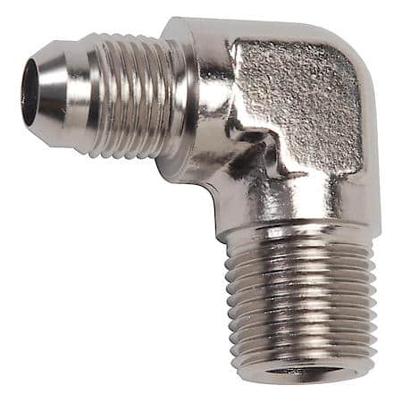 Flare to Pipe Adapter, Endura, 8 AN to 3/8" NPT, 90°