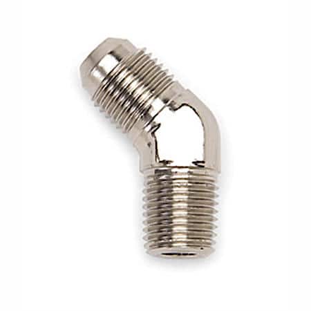 Flare to Pipe Adapter, Endura, 6 AN to 1/4" NPT, 45°