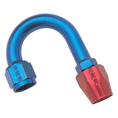 Hose End, Centerline Radius - 1-1/4", Red/Blue