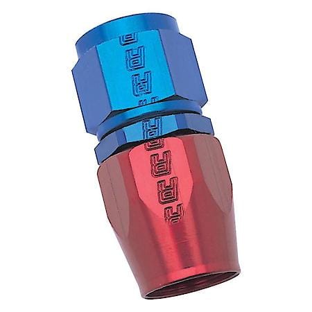 10AN ProClassic Straight Hose End With Red/Blue Finish