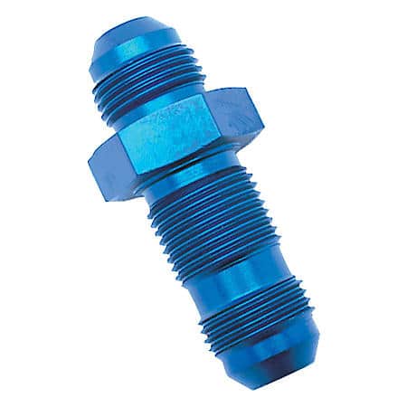 Straight Flare Bulkhead - 16 AN, Blue