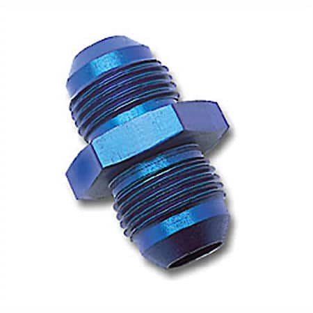 6AN Flare Union Adapter Fitting With Blue Finish