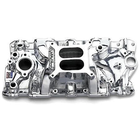 Performer EPS Intake Manifold for 1955-86 Small-Block Chevy, Polished Finish