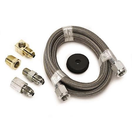 Line; Braided Stainless Steel; 4 Dia.; 4Ft. Length;-4An And 1/8" NPTF Fitting