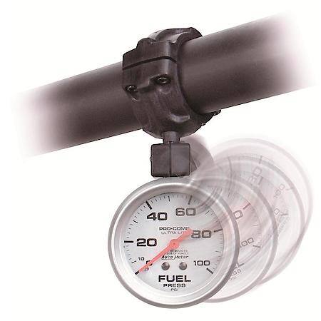 Gauge Mount; Roll Pod For 1.5" Roll Cage; Fits 2 5/8" Gauge; Black
