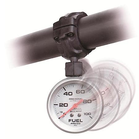 Gauge Mount; Roll Pod For 1.75" Roll Cage; Fits 2 5/8" Gauge; Black