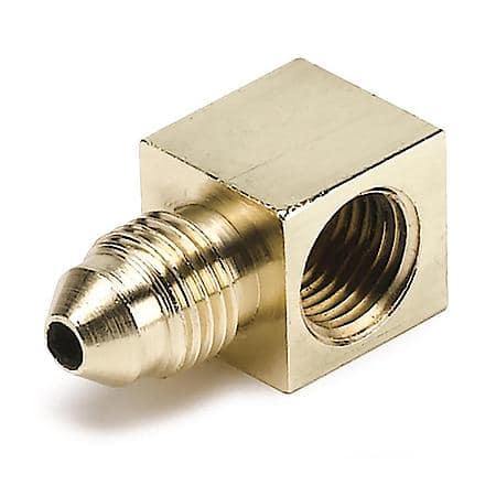 Fitting; Adapter; 90 Deg.; 1/8" NPTF Female To -3An Male; Brass
