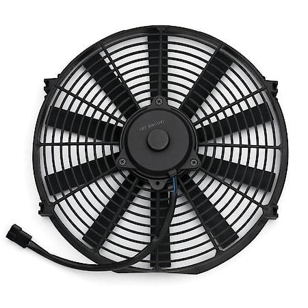 High Performance 14" Electric Fan, Straight Blade, 1650 CFM, Mounting Kit Included, Universal