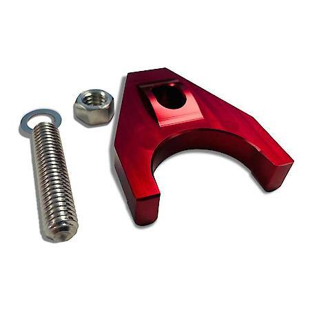 Heavy Duty Stud Mount Billet Distributor Clamp, Blue Anodized, Fits Chevy V6 & V8 Engines