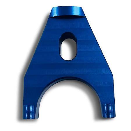 Heavy Duty Stud Mount Billet Distributor Clamp, Blue, Fits Chevy V6 & V8 Engines