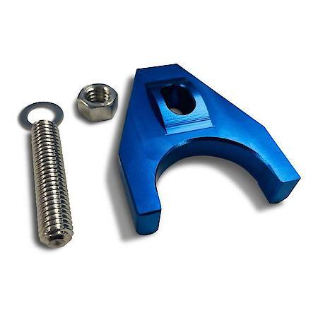 Heavy Duty Stud Mount Billet Distributor Clamp, Blue, Fits Chevy V6 & V8 Engines