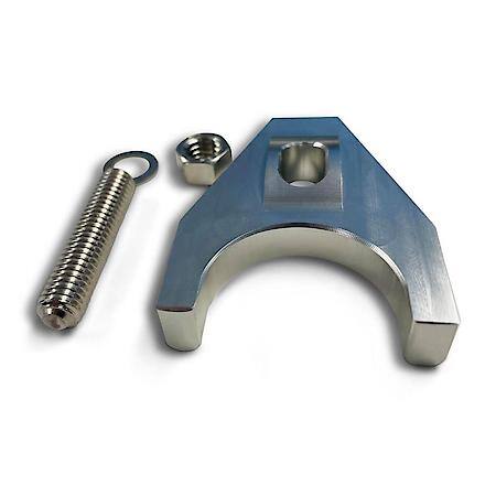 Heavy Duty Stud Mount Billet Distributor Clamp, Polished, Fits Chevy V6 & V8 Engines