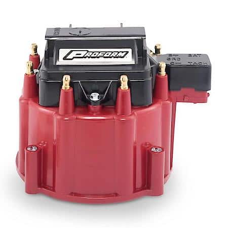 HEI Distributor Cap, Coil, and Rotor Kit; Red Cap, Fits V8 HEI Distributors