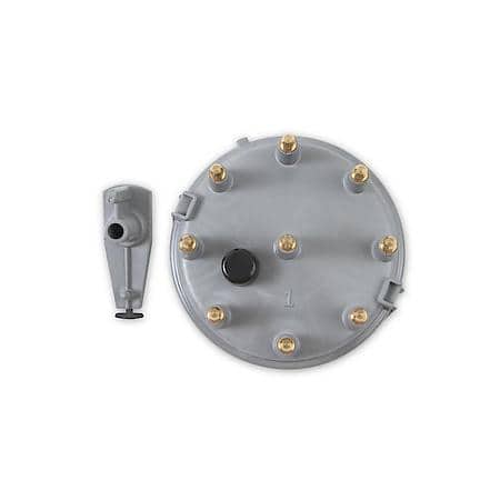 High Performance Distributor Cap & Rotor Kit with Gray Finish