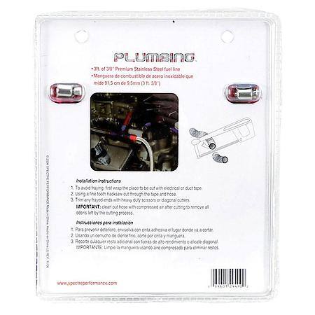 Stainless Steel flex 3/8 In Filter Line Kit 3 Ft W/Clamps
