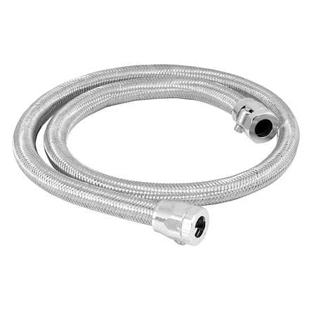 Stainless steel Flex 3/8 In Fl Ln Kit 3 Ft W/Chrome Clamps