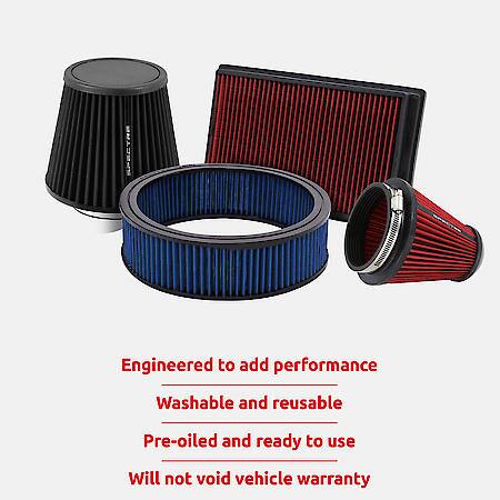 Washable Performance Air Filter with Adapter Rings