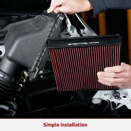 Washable Red Clamp-On Cone Air Filter for 3-4" Tubes