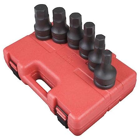 6 Pc 1 Dr Sae Hex Driver Impact Set
