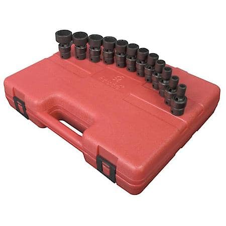 12 Pc 3/8 Dr 12 Pt Univ Impact Socket Set Sae