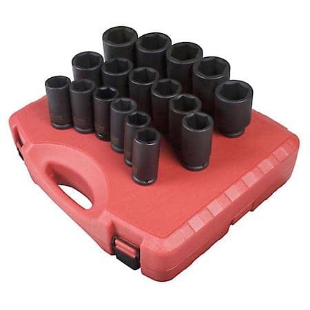 17 Pc 3/4 Dr Metric Deep Impact Socket Set