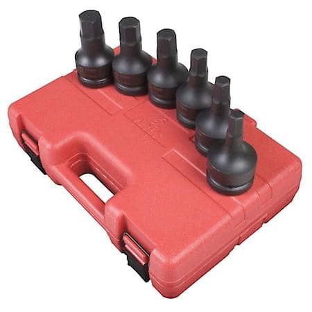 6Pc 1 Dr Metric Impact Hex Driver Impact Set