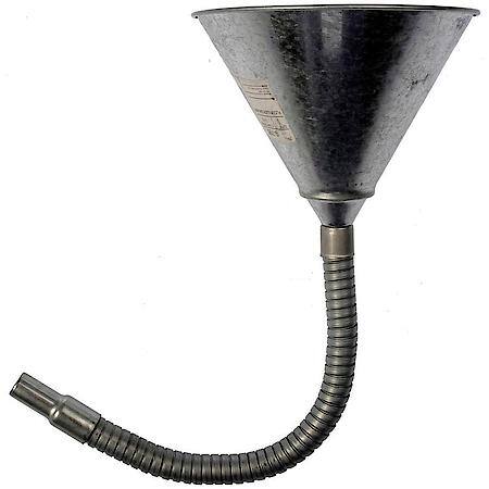 Steel Flexible Neck Funnel, 5-1/2" Diameter, 1/2" ID, No.80 Mesh Screen