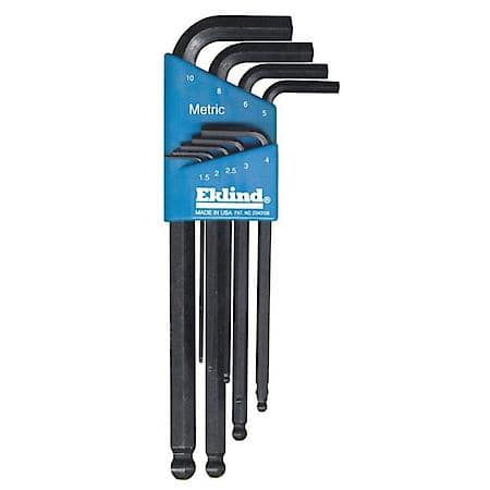 Hex Key Set 9 Pc Ball End Metri Lng 1.5-10Mm