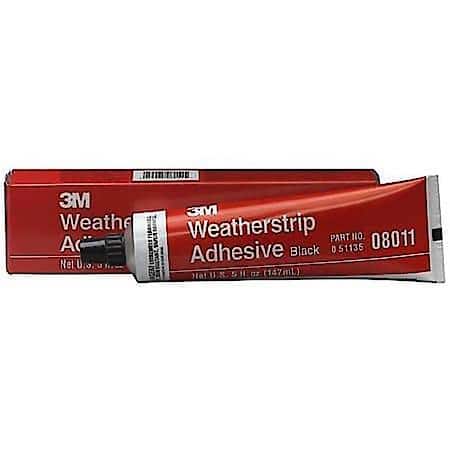 3M Black Weatherstrip Adhesive, 08011, 5 fl oz, 6 per case